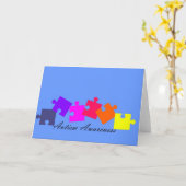 Carte Autisme Conception linéaire (Fleur jaune)