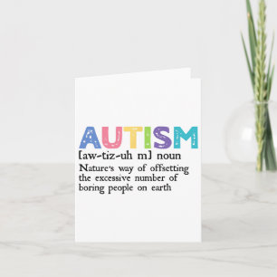 Carte Autisme Définition Sensibilisation sur l'autisme A