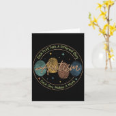 Carte Autisme D'Empreinte Chaque Impression Raconte Une  (Fleur jaune)