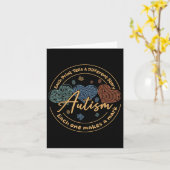 Carte Autisme D'Empreinte Chaque Impression Raconte Une (Fleur jaune)