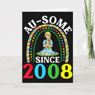 Carte Autisme Incroyable Ausome Depuis 2008 Joyeux 18e A