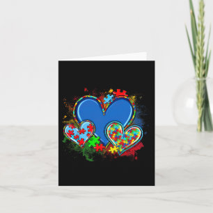 Carte Autisme Maman Aquarelle Coeur Neurodiversité