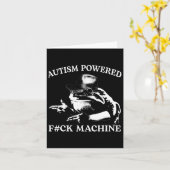 Carte Autisme Powered F#ck Machine Drôle Mème Frog Autis (Fleur jaune)