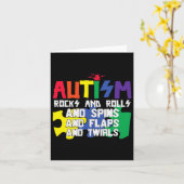 Carte Autisme Rocks Rouleaux Flaps Et Twils (Fleur jaune)