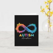 Carte Autisme Rouge Plutôt Infinité Symbole Autiste Acce (Fleur jaune)