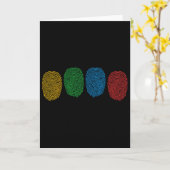 Carte Autisme Sensibilisation Neurodiversité Empreinte d (Fleur jaune)