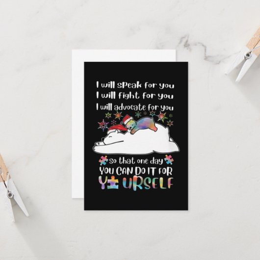 Carte Autisme soi-même (Devant/Arrière en situation)