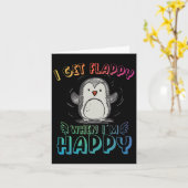 Carte Autisme Stimming Penguin Je deviens Félicat quand (Fleur jaune)