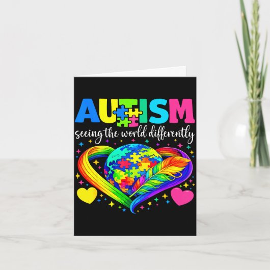 Carte Autisme voir le monde différemment autisme (Devant)