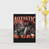 Carte Autistic And Gay Funny Hard Skeleton Meme Bootleg  (Fleur jaune)