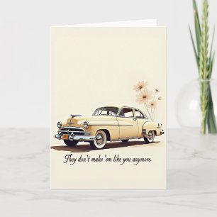 Carte Auto Fête des Pères Florale