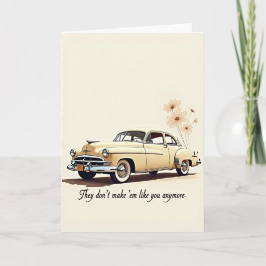 Carte Auto Fête des Pères Florale (Devant)