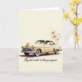 Carte Auto Fête des Pères Florale (Fleur jaune)
