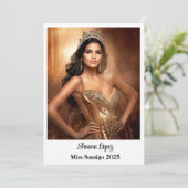 Carte auto-graphique plate (Debout devant)