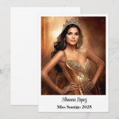 Carte auto-graphique plate (Devant / Derrière)