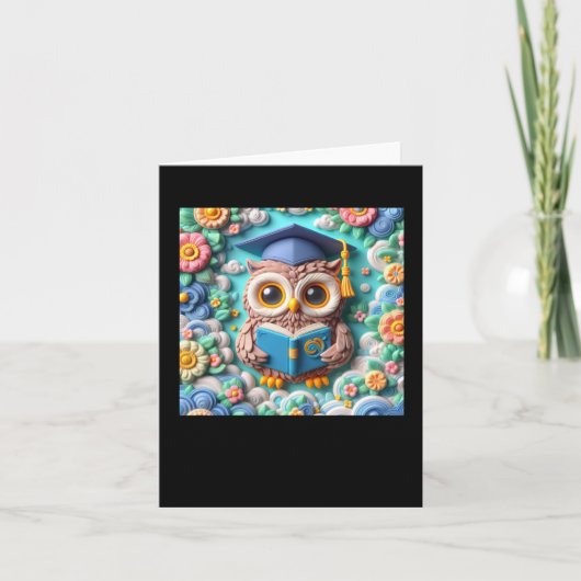 Carte Autocollant 3d Hibou #5 (Devant)