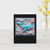 Carte Autocollant Baleine 3d (Fleur jaune)