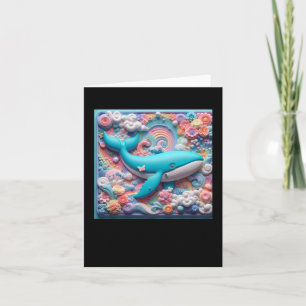 Carte Autocollant Baleine 3d