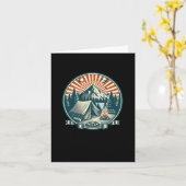 Carte Autocollant Camping Logo Très Cool (Fleur jaune)