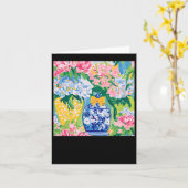 Carte Autocollant Fleurs de Printemps dans un Pot en Gin (Fleur jaune)