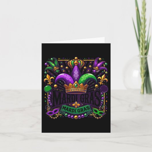 Carte Autocollant Mardi Gras (Devant)