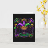 Carte Autocollant Mardi Gras (Fleur jaune)