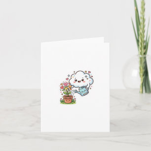 Carte Autocollant Mignon Kawaii Plante Gentillesse Nuage