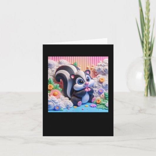 Carte Autocollant Skunk 3D (Devant)