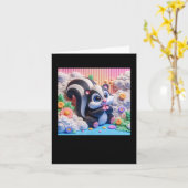 Carte Autocollant Skunk 3D (Fleur jaune)