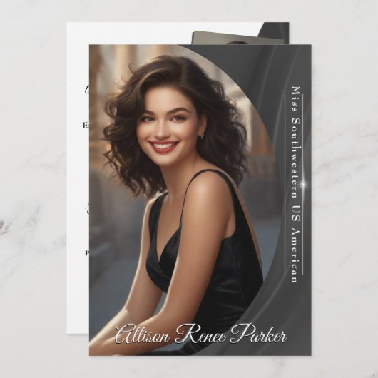 Carte Autographe Shimmer Slate pour les participan (Devant / Derrière)