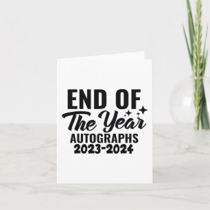 Carte Autographes de l'année 20232024 Dernier jour d'éco