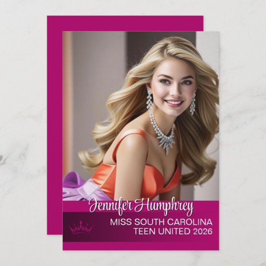 Carte Autographique Color Pop (Devant / Derrière)