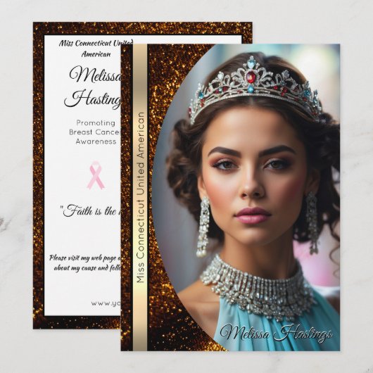 Carte Autographique de Concours de Bronze Glitz (Devant / Derrière)