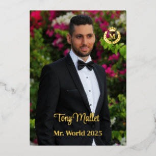 Carte Autographique Homme Pageant