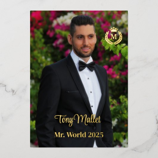 Carte Autographique Homme Pageant (Recto)