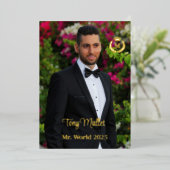 Carte Autographique Homme Pageant (Debout devant)