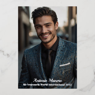 Carte Autographique Véritable Pageant Minimaliste