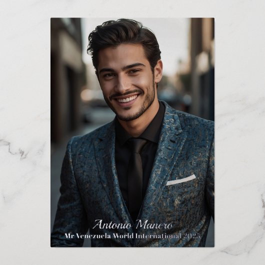 Carte Autographique Véritable Pageant Minimaliste (Recto)