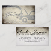 carte automatique âgée de fidélité de garage (Devant / Derrière)