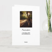 Carte Automne | (Dos)