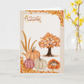 Carte Automne (Fleur jaune)