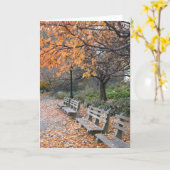 Carte Automne à New York Leaves Riverside Park NYC (Fleur jaune)