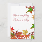 Carte Automne Appels Couleurs Automne Berry Rouge Feuill (Devant)