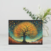 Carte Automne Arbre Vacances Automne Thankgiving (Debout devant)