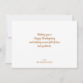 Carte Automne Arbre Vacances Automne Thankgiving (Dos)