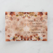 Carte Automne Automne Bon thanksgiving Feuille Brown (Intérieur)