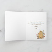 Carte Automne Automne Citrouille Floral Thanksgiving (Intérieur)