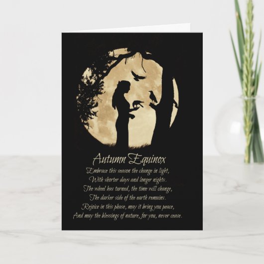 Carte Automne Automne Equinox Mabon avec Ravens (Devant)