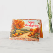 Carte Automne Beau Bon thanksgiving moderne (Devant)