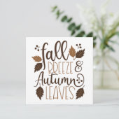 Carte Automne Breeze Feuilles d'automne (Debout devant)